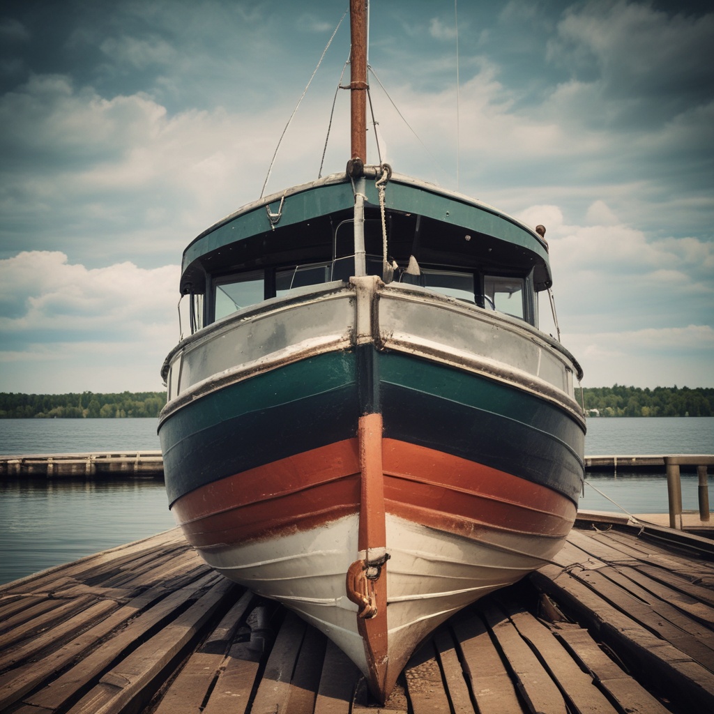 Vintage boat at the dock